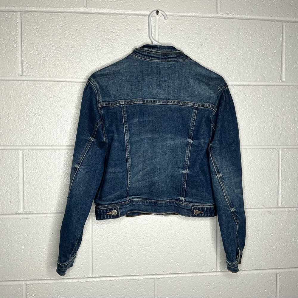 < Vervet Women's Puff Sleeve Trucker Denim Jacket > - Picture 5 of 5